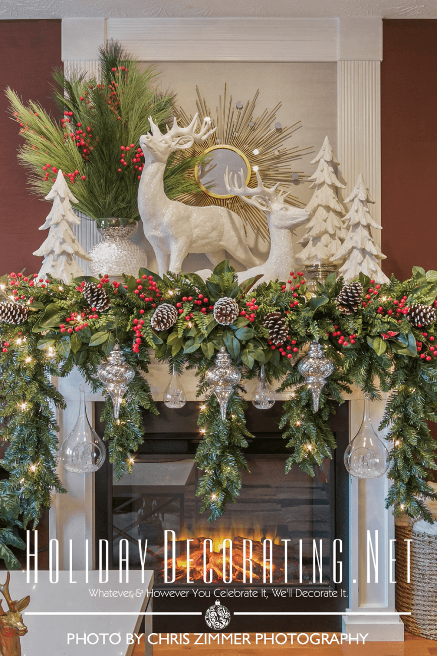 Deer Fireplace Mantle Focal Point