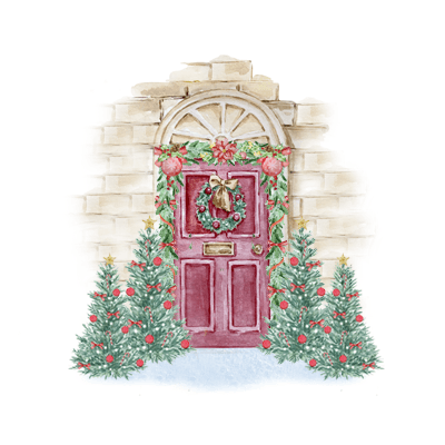 Decorate and Install Garland Around Doors