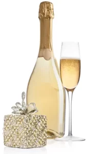 Personalized Servies - Champagne & Presents 