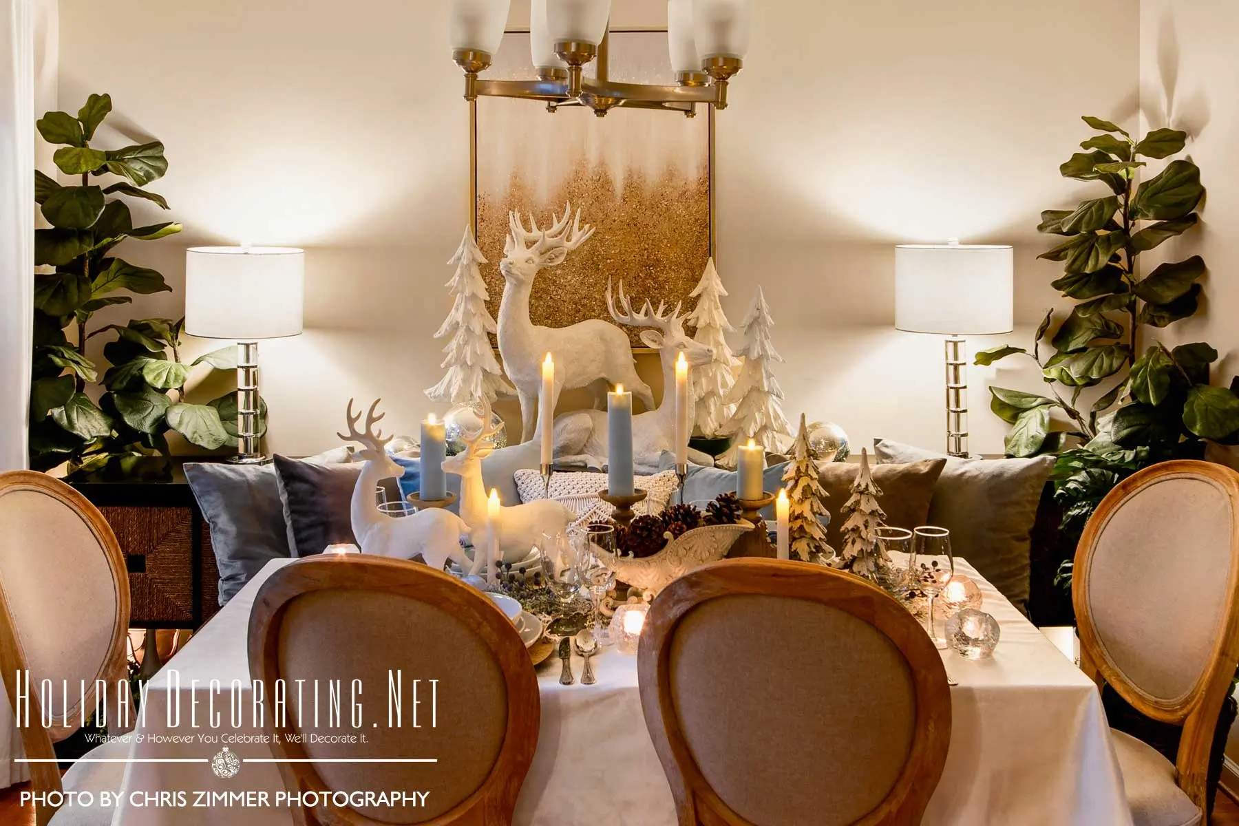 Deer Themed Christmas Decor